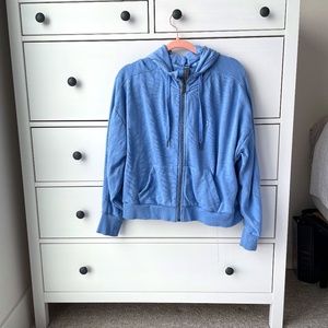 Blue Sweaty Betty Zip Up Jacket